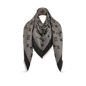 Louis Vuitton Neo Natté Black Monogram Shawl - Authentic